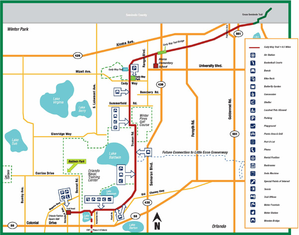 Cady Way Trail Map
