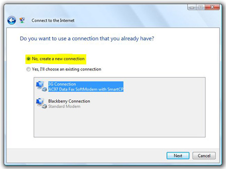 Create New Connection Create New Connection