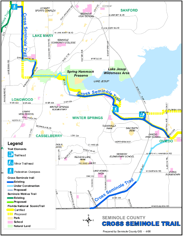 Cross Seminole Trail Map as of April 2008 Cross Seminole Trail Map as of April 2008