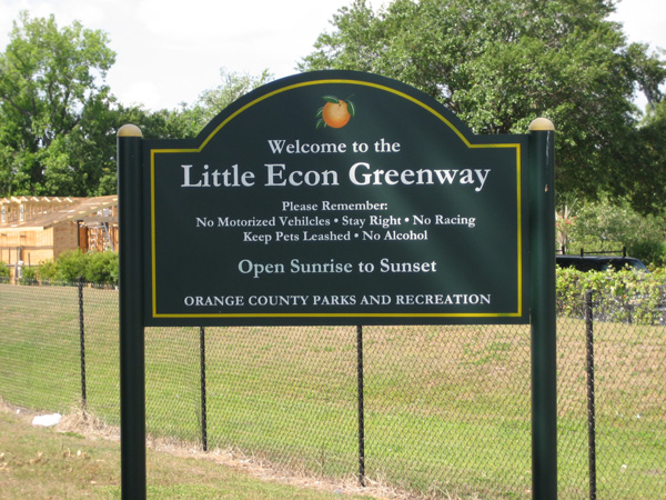 Little Econ Greenway Trailhead Sign Little Econ Greenway Trailhead Sign
