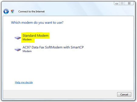 Standard Modem Standard Modem